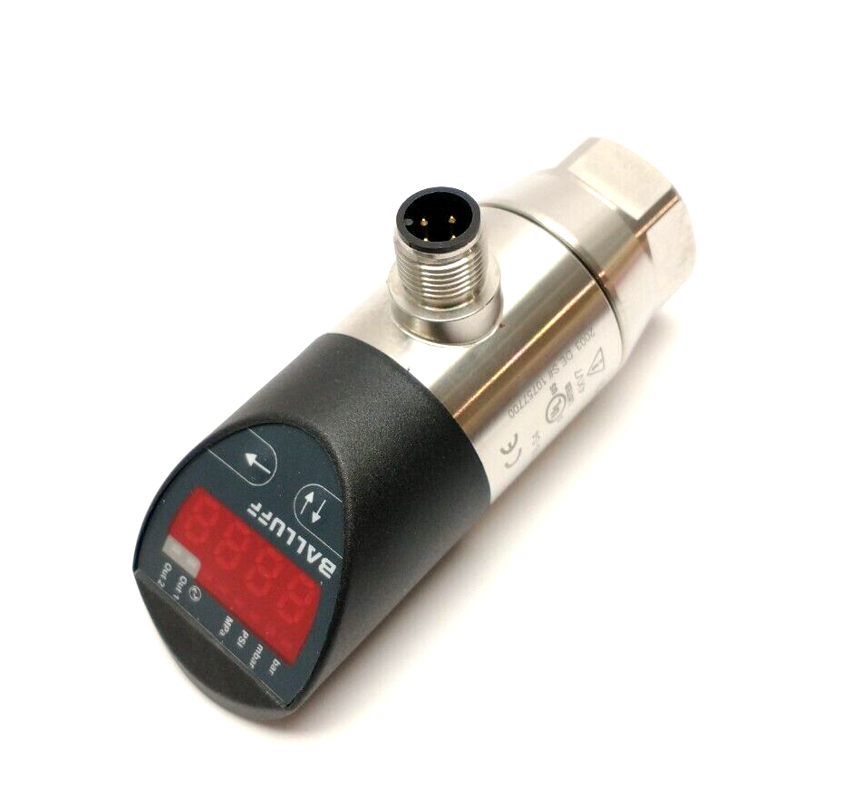 Balluff BSP0087 Pressure Sensor w/ Display M12 4-Pin BSP V010-EV002-D00S1B-S4 - Maverick Industrial Sales