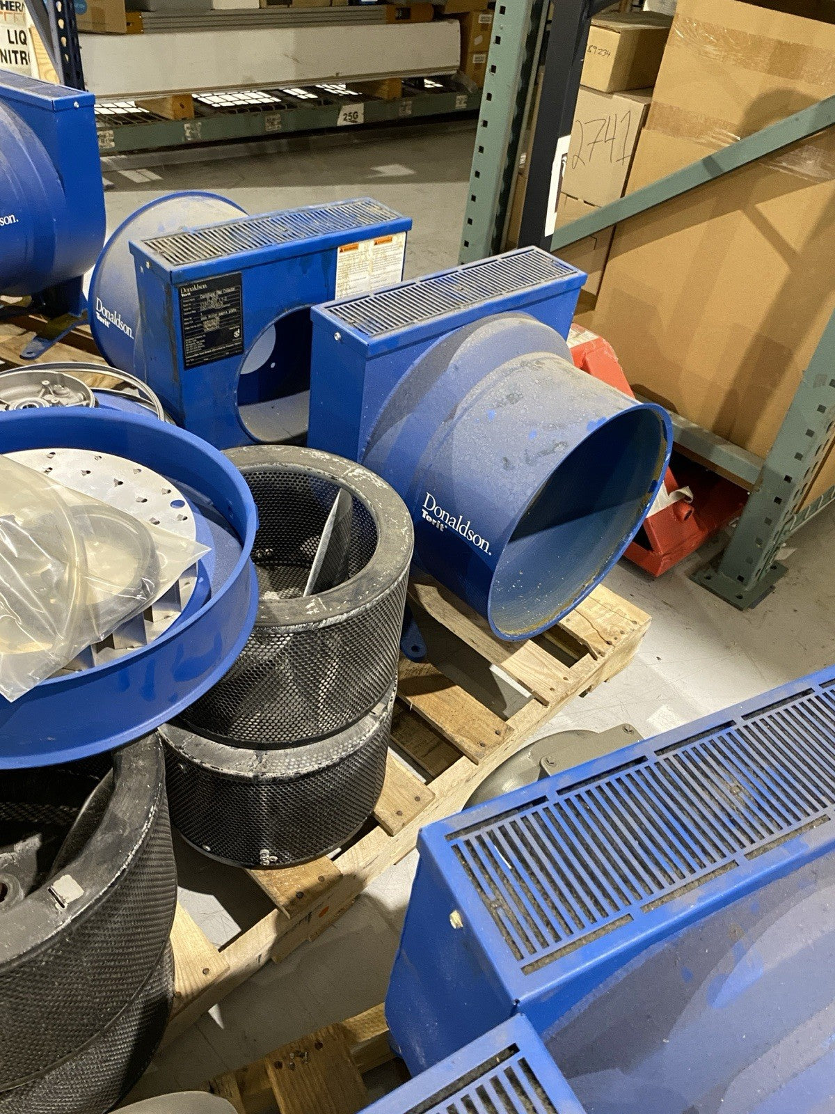E-500 | Lot of 9 Donaldson Torit Centrifugal Mist Separator with Parts. For Repair - For parts or not working - Maverick Industrial Sales
