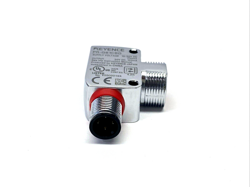 Keyence PR-G61CBD M18 Threaded Retro-Reflective Photoelectric Sensor M12 4-Pin - Maverick Industrial Sales