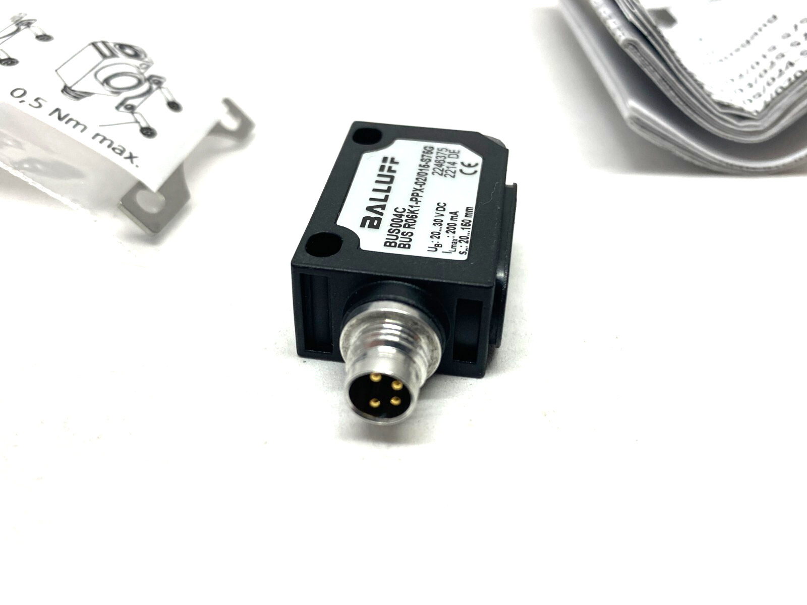 Balluff BUS004C Ultrasonic Sensor Male M8 4-Pin, BUS R06K1-PPX-02/015-S75G - Maverick Industrial Sales
