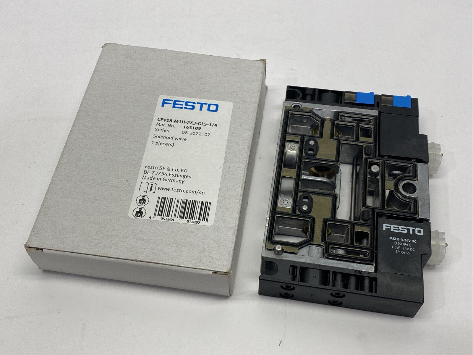 Festo CPV18-M1H-2X3-GLS-1/4 Air Solenoid Valve 163189 - Maverick Industrial Sales