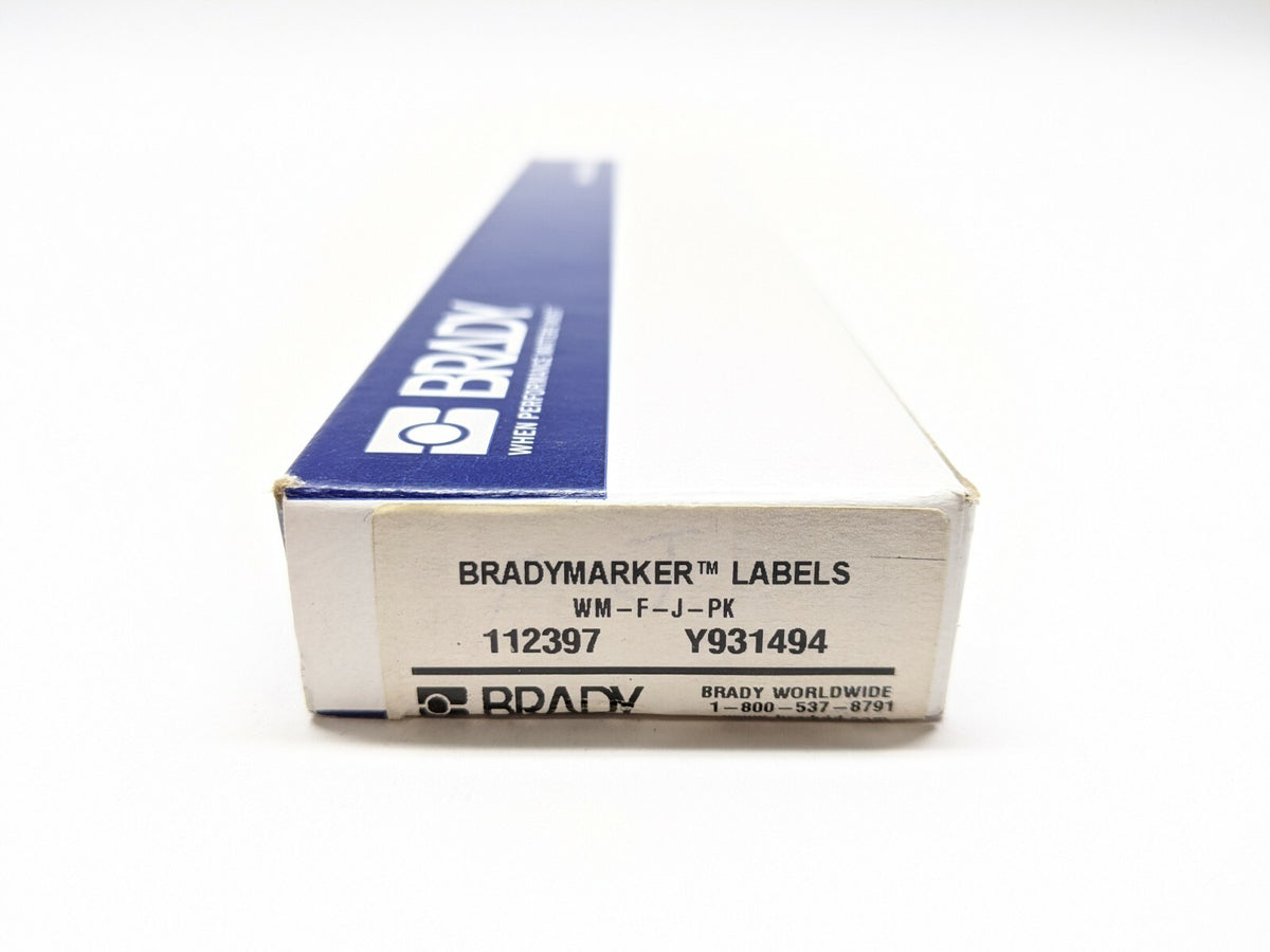 WM-F-J-PK 112397 | Brady WM-F-J-PK Vinyl Cloth Wire Marker 112397 LOT OF 25 Sheets - New – Open box - Maverick Industrial Sales