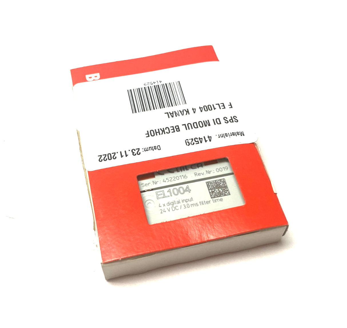Beckhoff EL1004 EtherCAT 4-Channel Digital Input Terminal - Maverick Industrial Sales