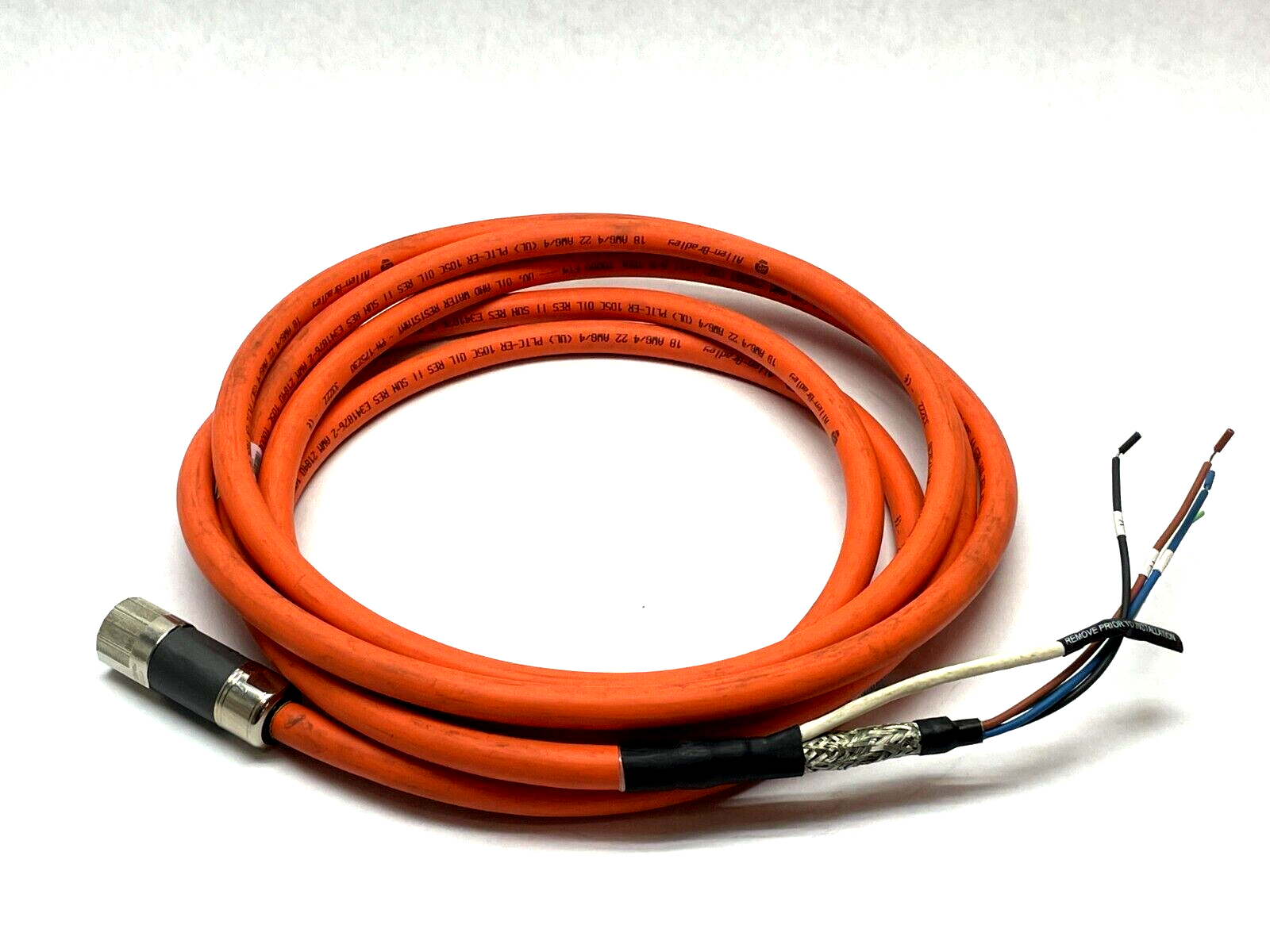 Allen Bradley 2090-CSWM1DF-18AA05 Ser. B Single Servo Motor Cable 5m Length - Maverick Industrial Sales