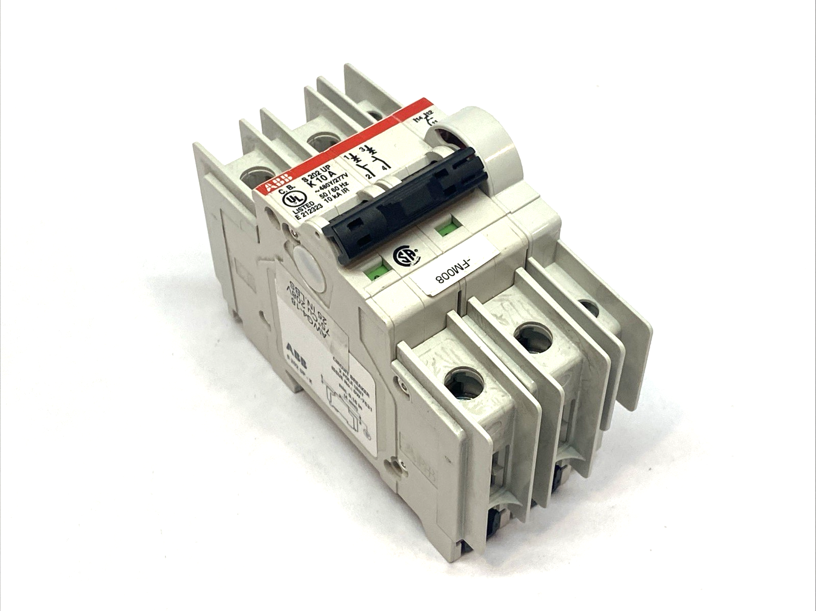 ABB S202UP-K10A Circuit Breaker 2-Pole 480Y/277VAC 50/60HZ 10kA - Maverick Industrial Sales
