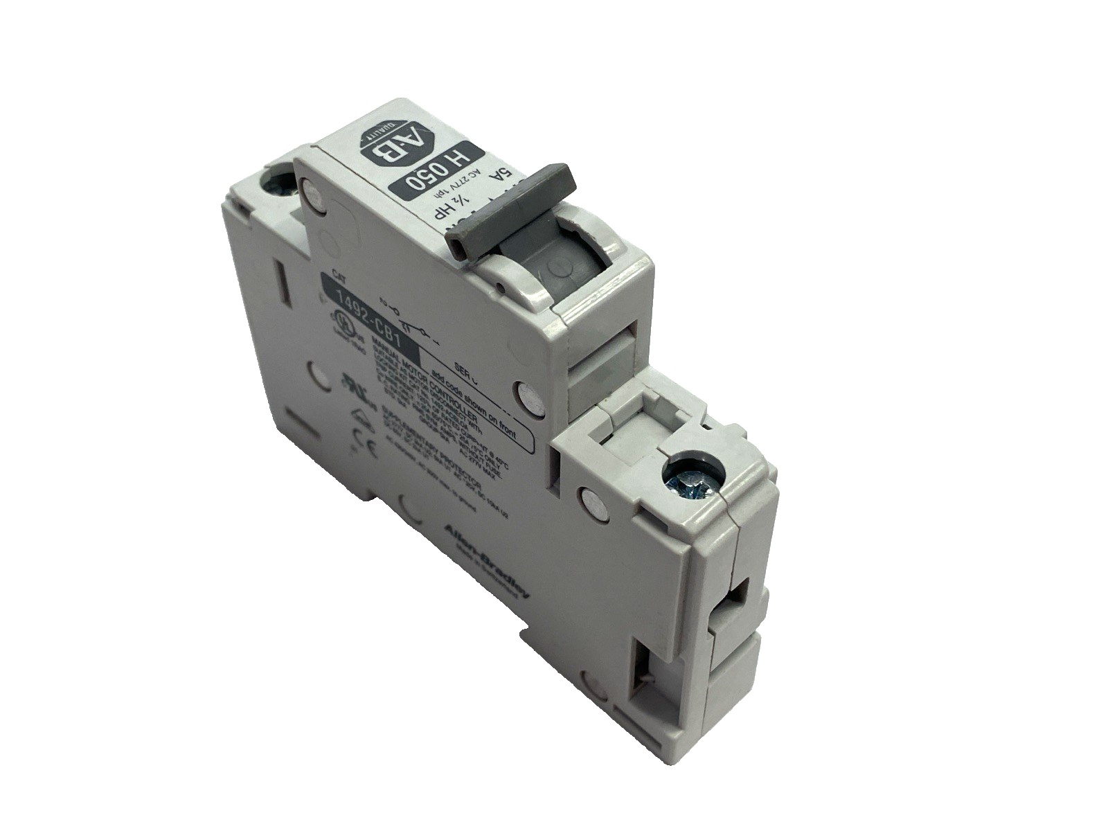 Allen Bradley 1492-CB1H050 Ser. C Circuit Breaker 1-Pole 1-Phase 1/2HP 277VAC 5A - Maverick Industrial Sales