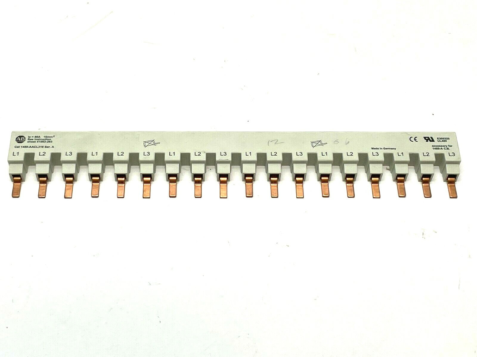 Allen Bradley 1489-AACL318 Ser. A Bus Bar 3P 18 Space - Maverick Industrial Sales