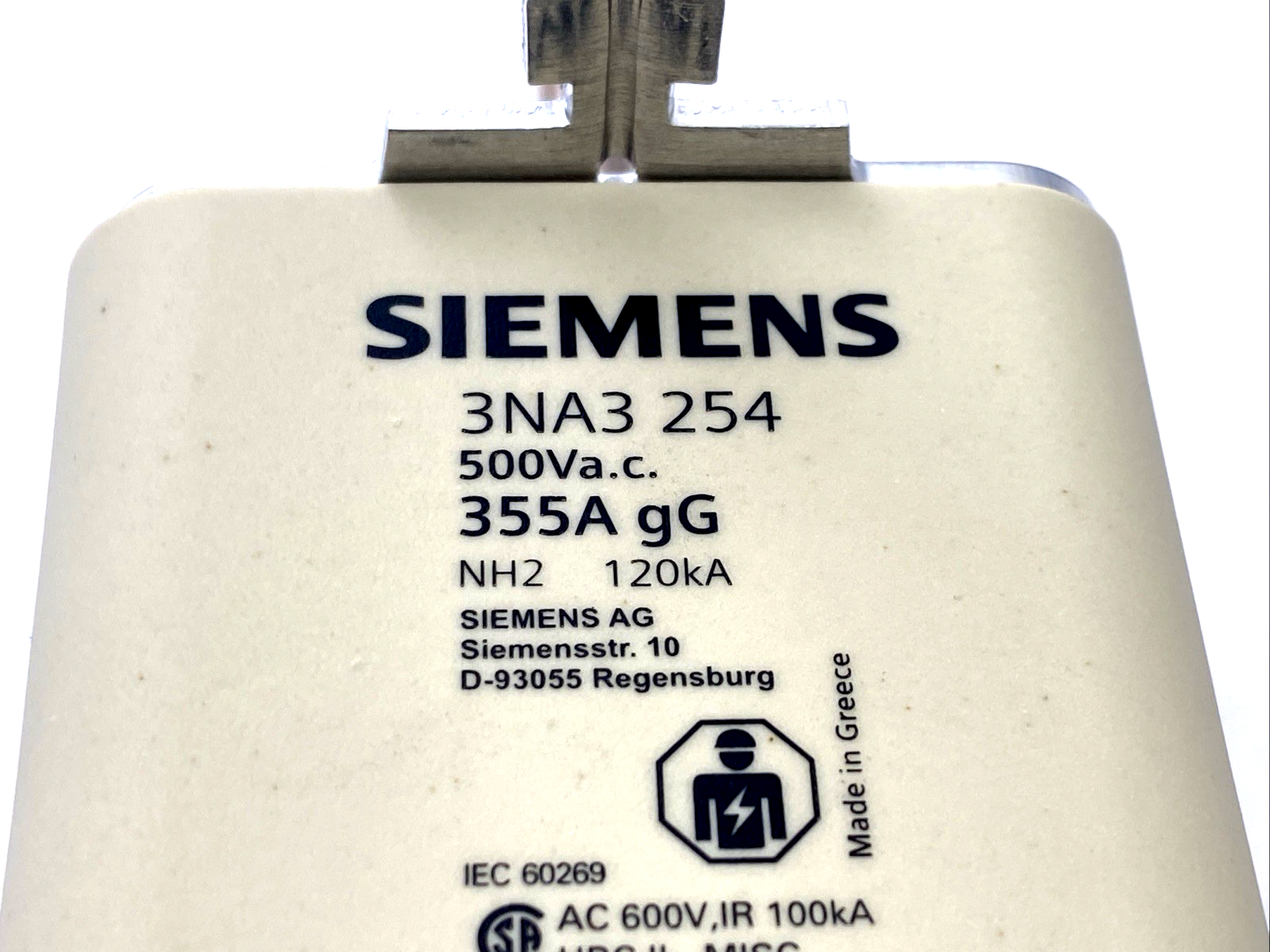 Siemens 3NA3254 Fuse 355A 500VAC NH2 - Maverick Industrial Sales