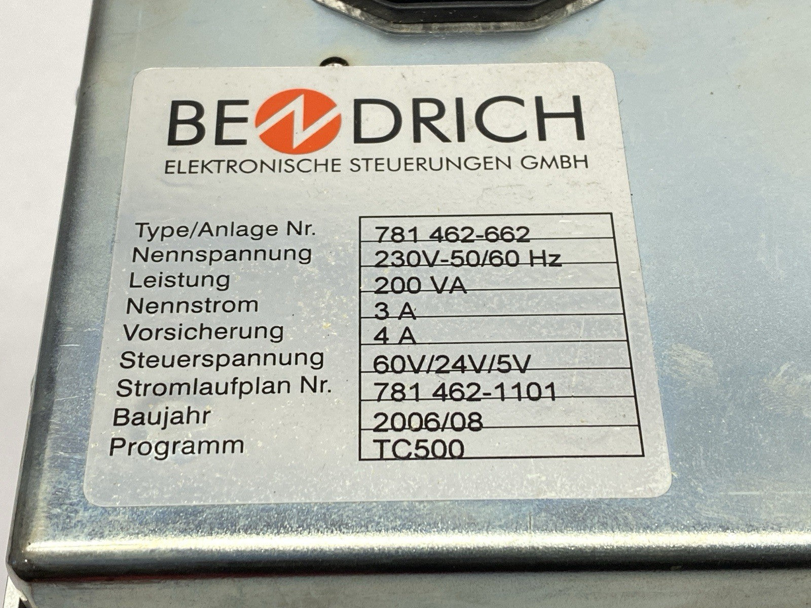 Bendrich 781 462-662 Electronic PCB Card Chassis TC500 781-462-1101 - Maverick Industrial Sales