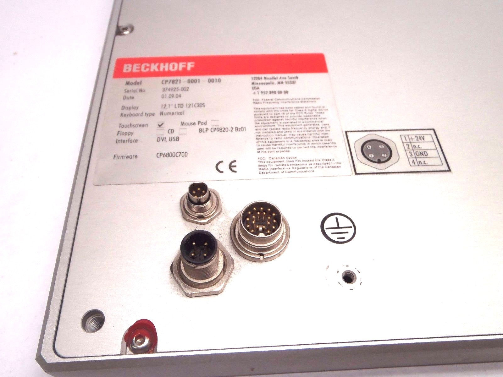 Beckhoff CP78212-0001-0010 Industrial Touch Screen Control Panel 12.1" - Maverick Industrial Sales
