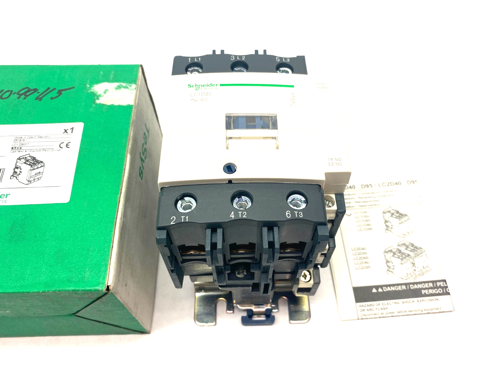 Schneider Electric LC1 D80F7 TeSys Deca Nonreversing IEC Contactor 3-Phase - Maverick Industrial Sales