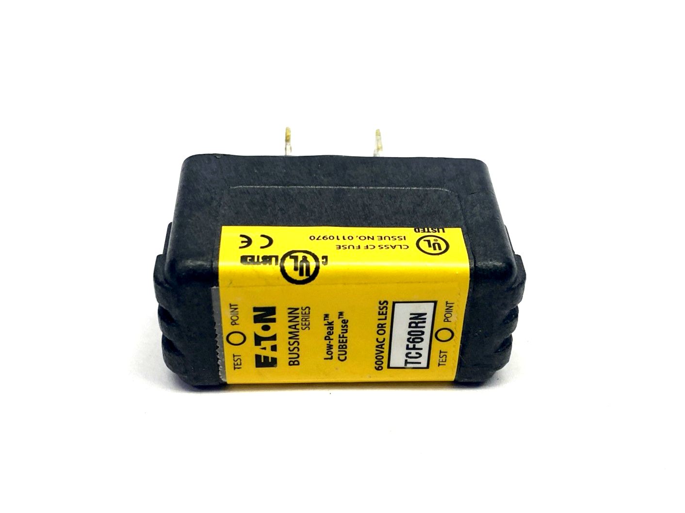 TCF60RN | Eaton Bussmann Class CC TCF Time-Delay Plug-In Cube Fuse 60A - Used - Maverick Industrial Sales