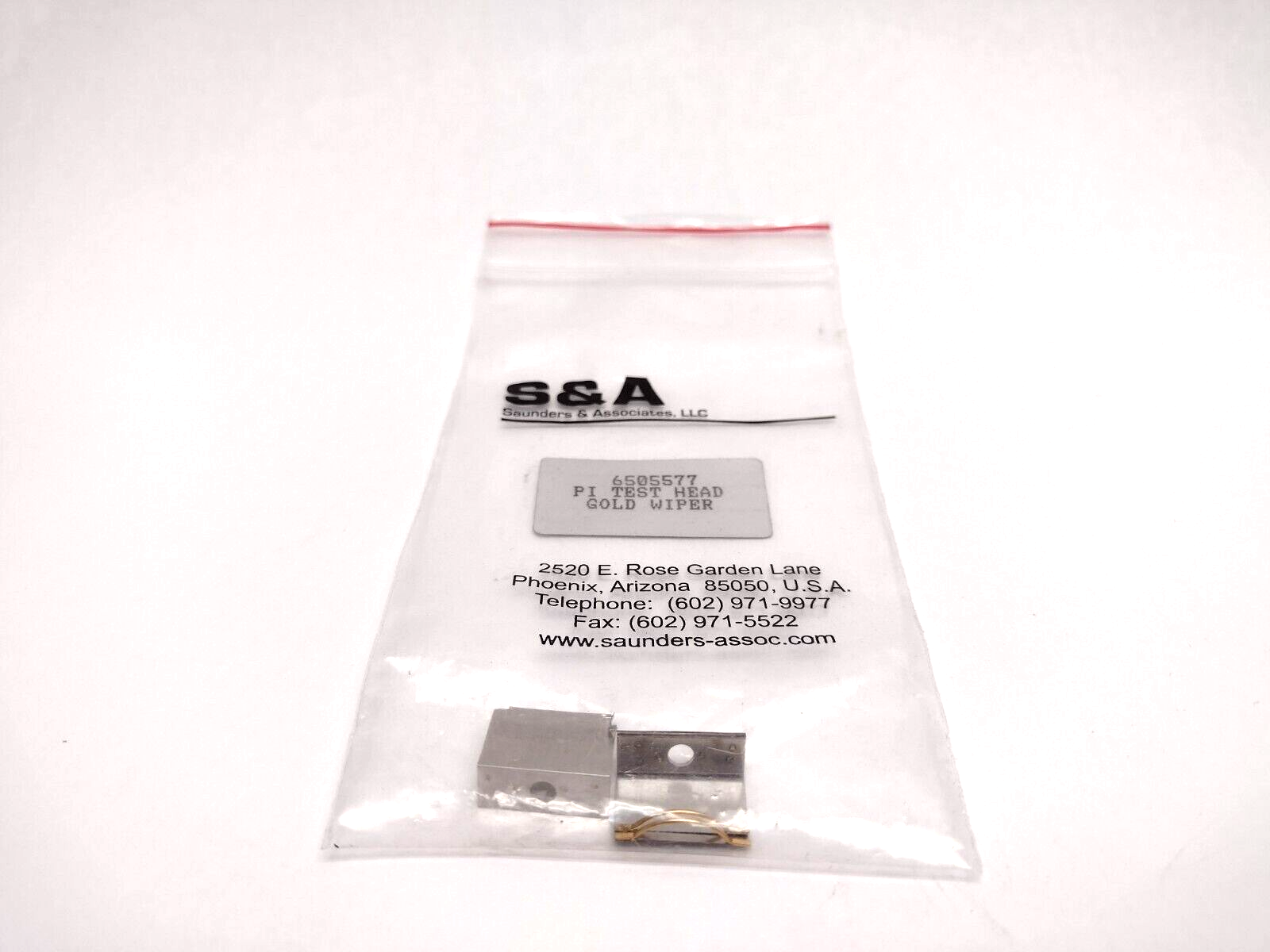 Saunders and Associates 6505577 PI Test Head Gold Wiper - Maverick Industrial Sales