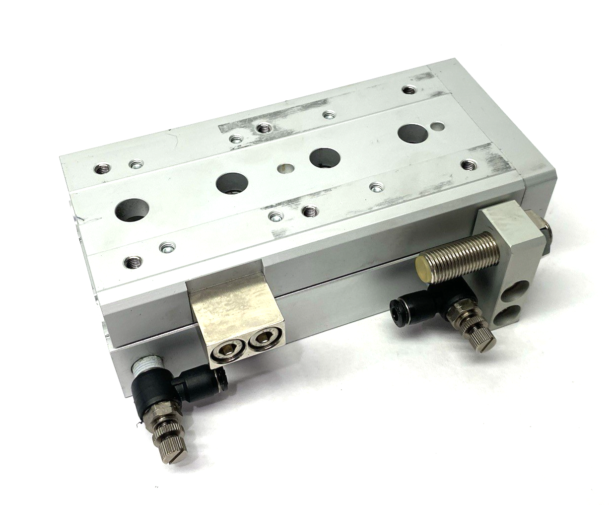 SMC MXS20-75 Guided Slide Table Cylinder, 20mm Bore, 75mm Stroke Adjustable - Maverick Industrial Sales