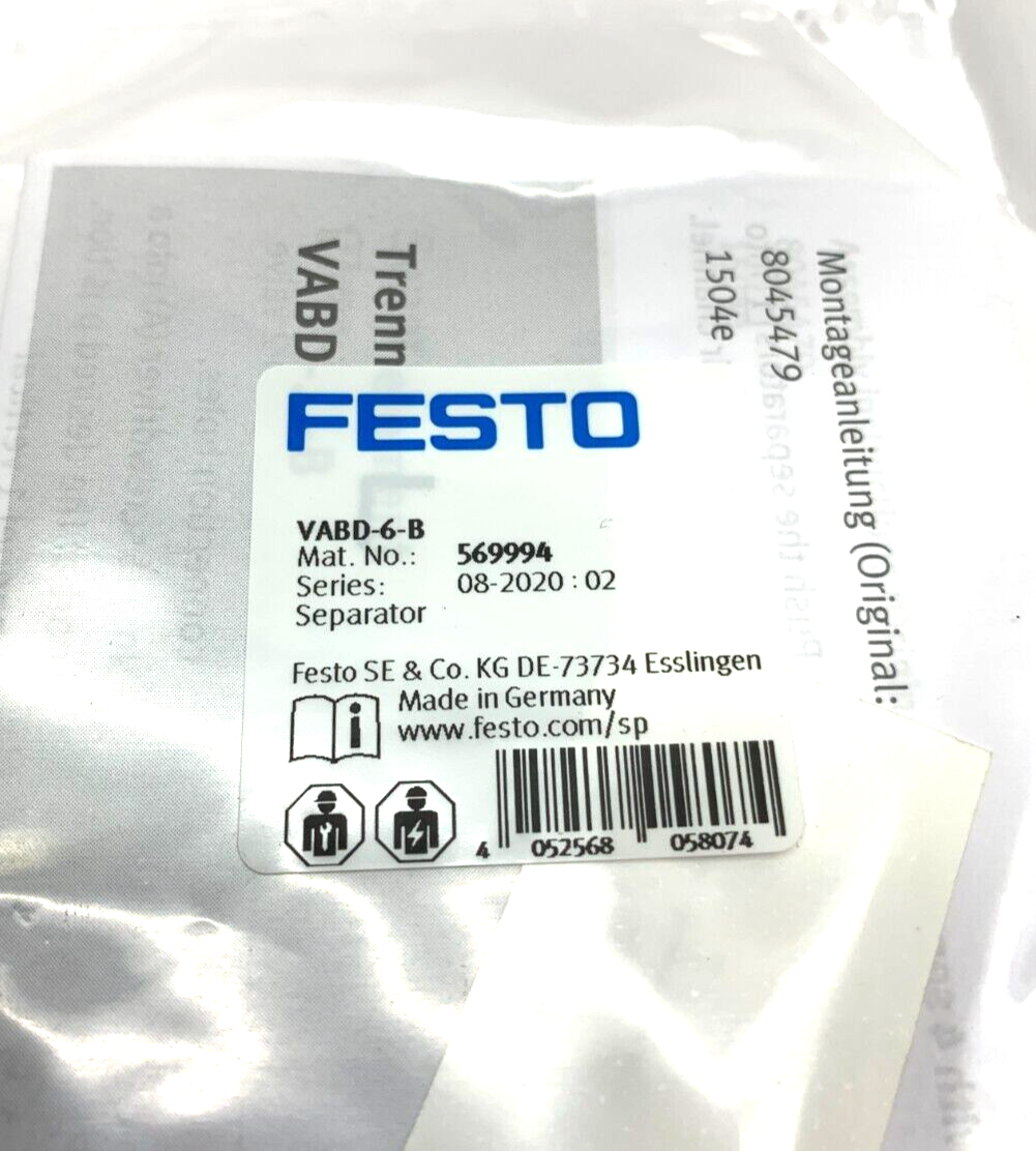 VABD-6-B | Festo Separator 569994 - New - Maverick Industrial Sales