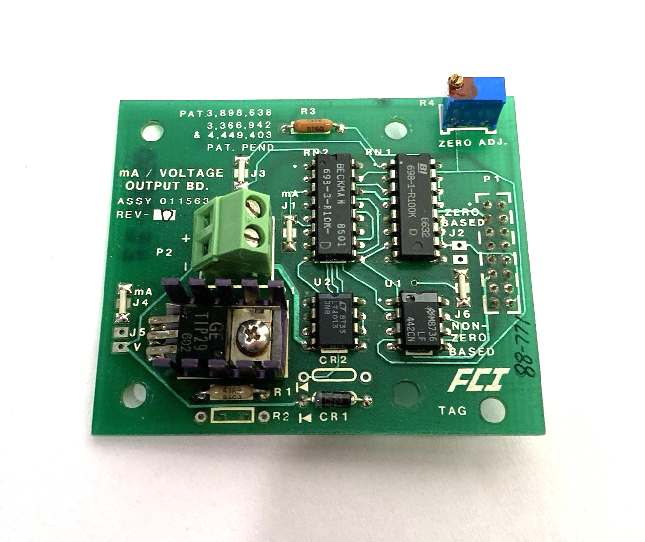 011563-01 | FCI Fluid Components mA/ Voltage Output Board Rev. D - New Other - Maverick Industrial Sales