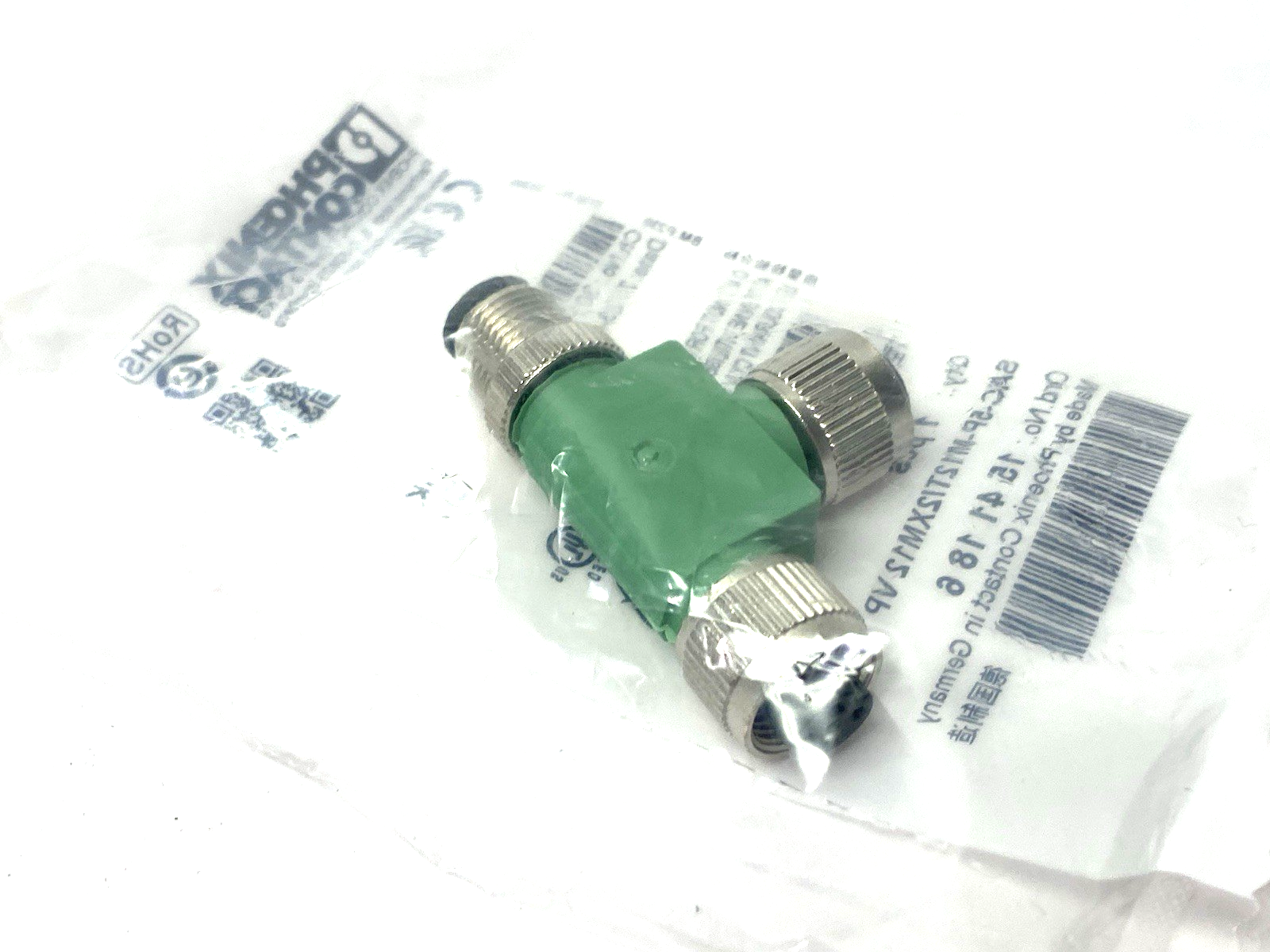 Phoenix Contact SAC-5P-M12T/2XM12 VP T-Distributor 5-Position A-Coded 1541186 - Maverick Industrial Sales