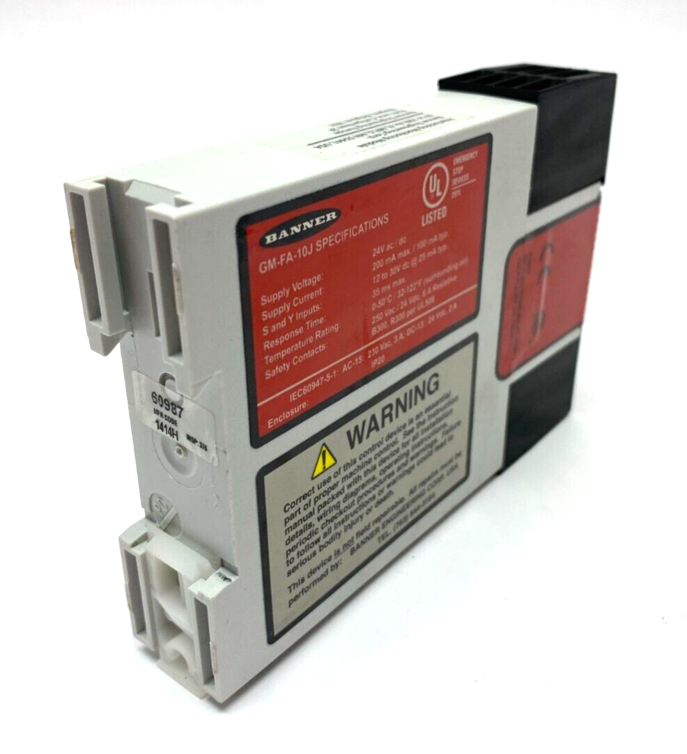 Banner Engineering GM-FA-10J Machine Safety Relay 60987 - Maverick Industrial Sales