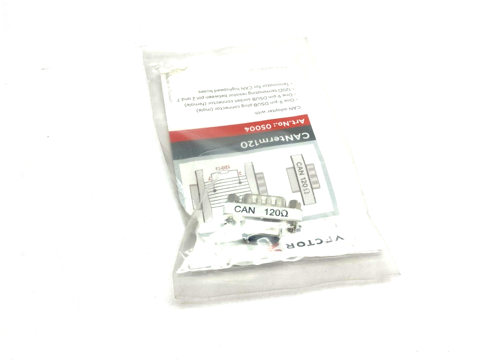 Vector CANterm120 Terminal Resistor 9-Pin DSUB Connector, 05004 - Maverick Industrial Sales