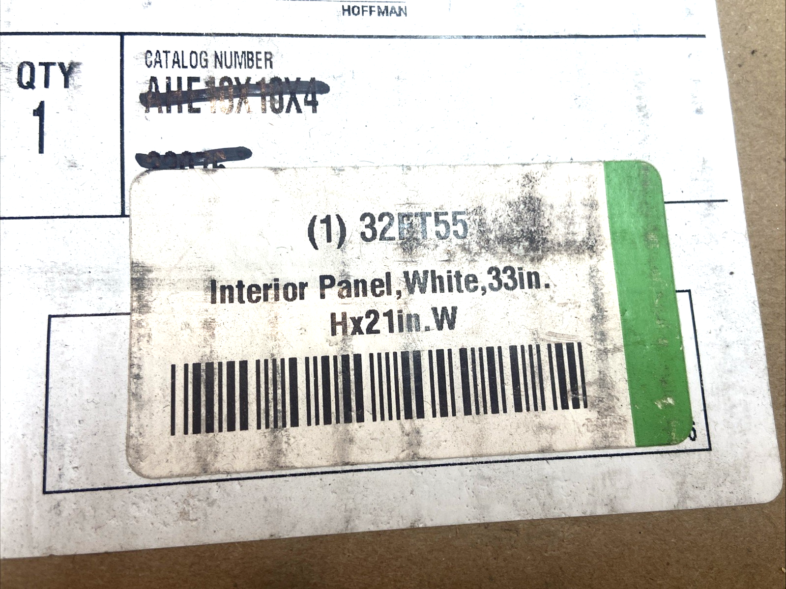 A36P24 | Hoffman Steel Back Panel Enclosure 33x21 White - New – Open box - Maverick Industrial Sales