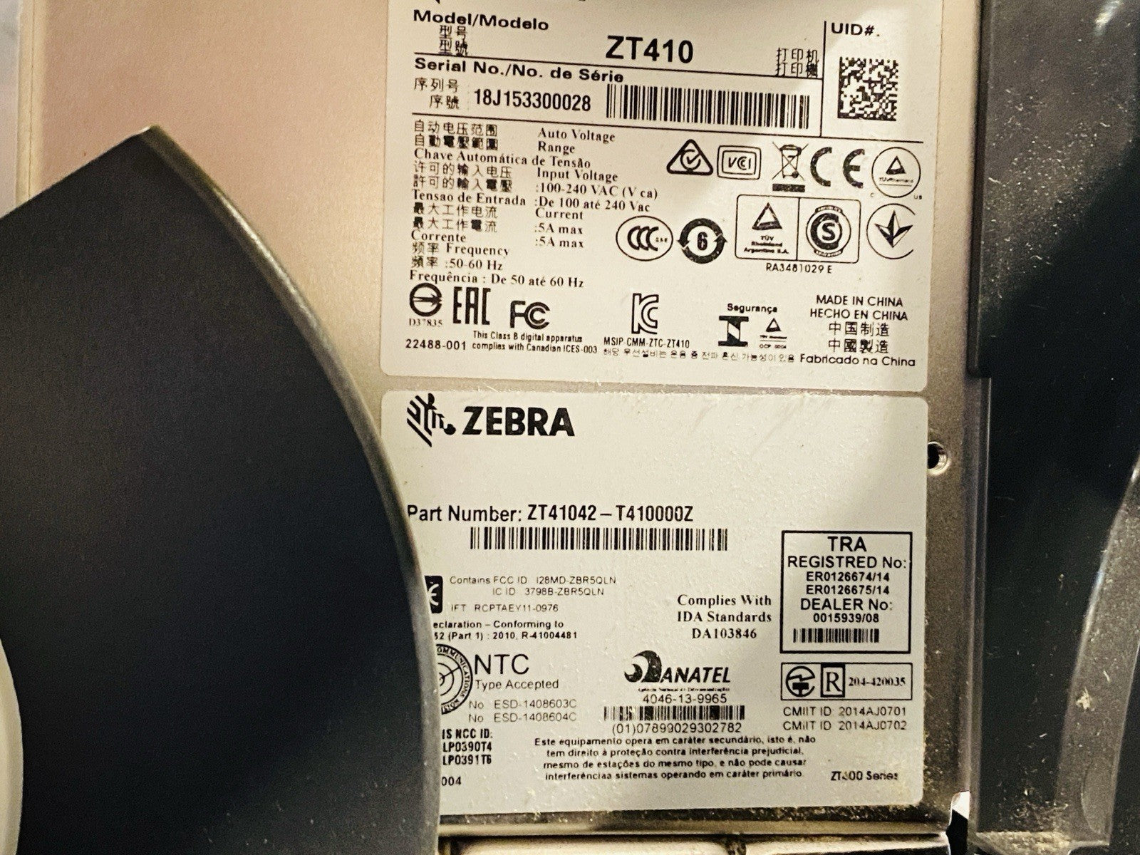 Zebra ZT410 Thermal Transfer Industrial Barcode Printer ZT41042-T410000Z - Maverick Industrial Sales