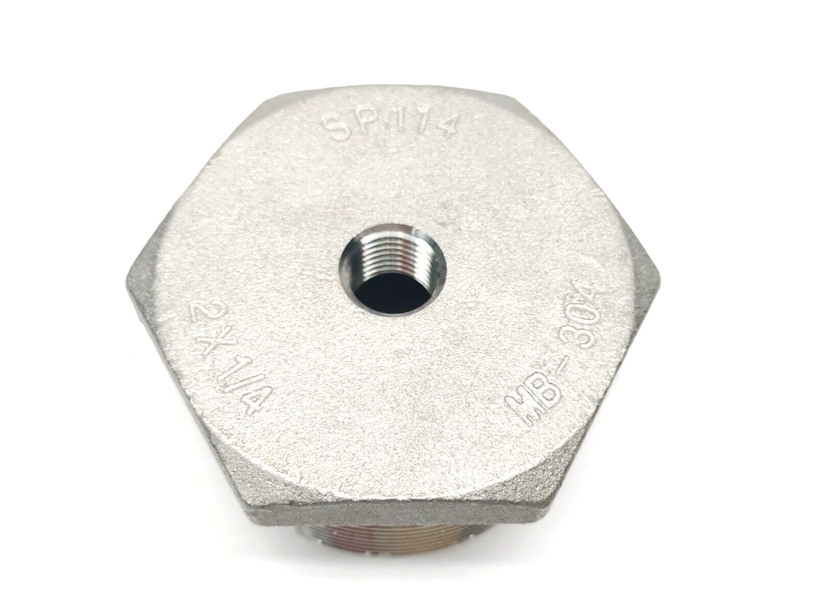 SP114, MB-304 | SP114 MB-304 Hex Reducer Bushing Fitting 2" x 1/4" Pipe 150# 2-1/2" Hex LOT OF 2 - New – Open Box - Maverick Industrial Sales