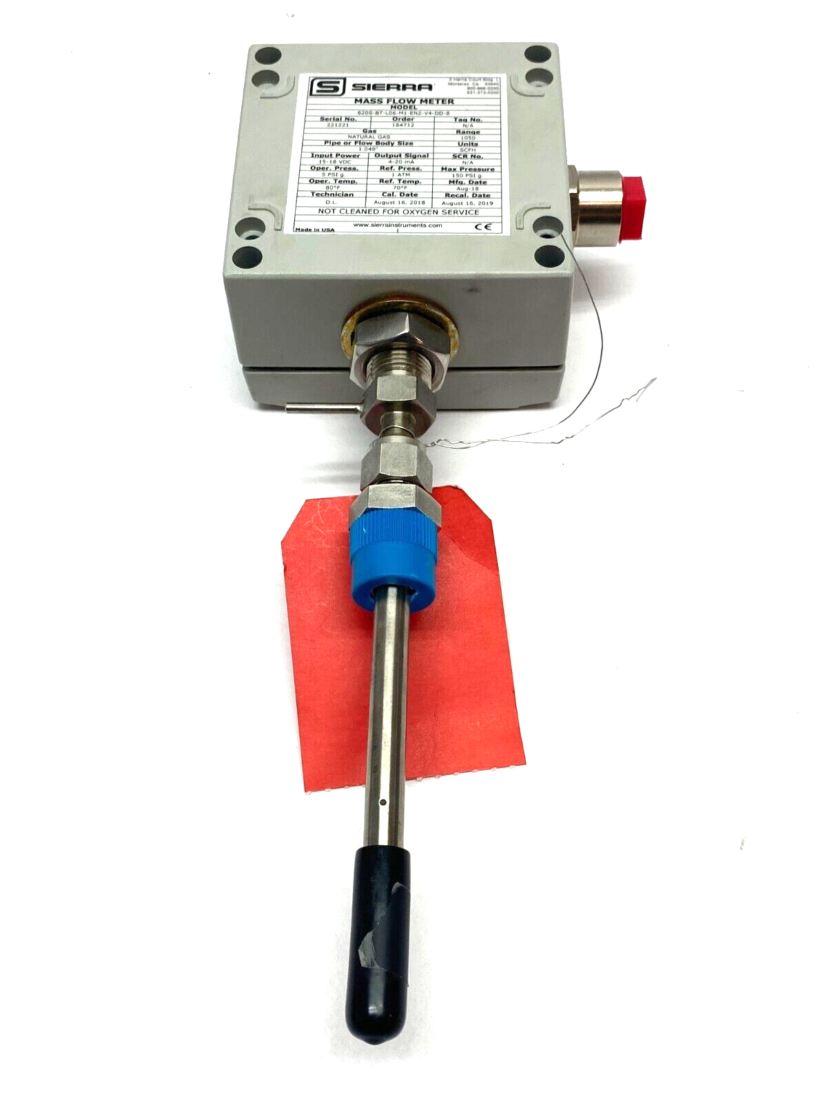 Sierra 620S-BT-L06-M1-EN2-V4-DD-8 BoilerTrak Insertion Thermal Mass Flow Meter - Maverick Industrial Sales