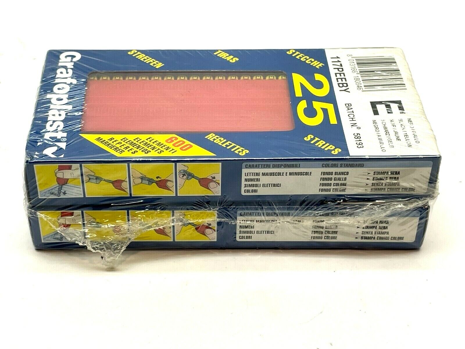 Grafoplast 117PEEBY Wiremarker Strips LOT OF 50 - Maverick Industrial Sales