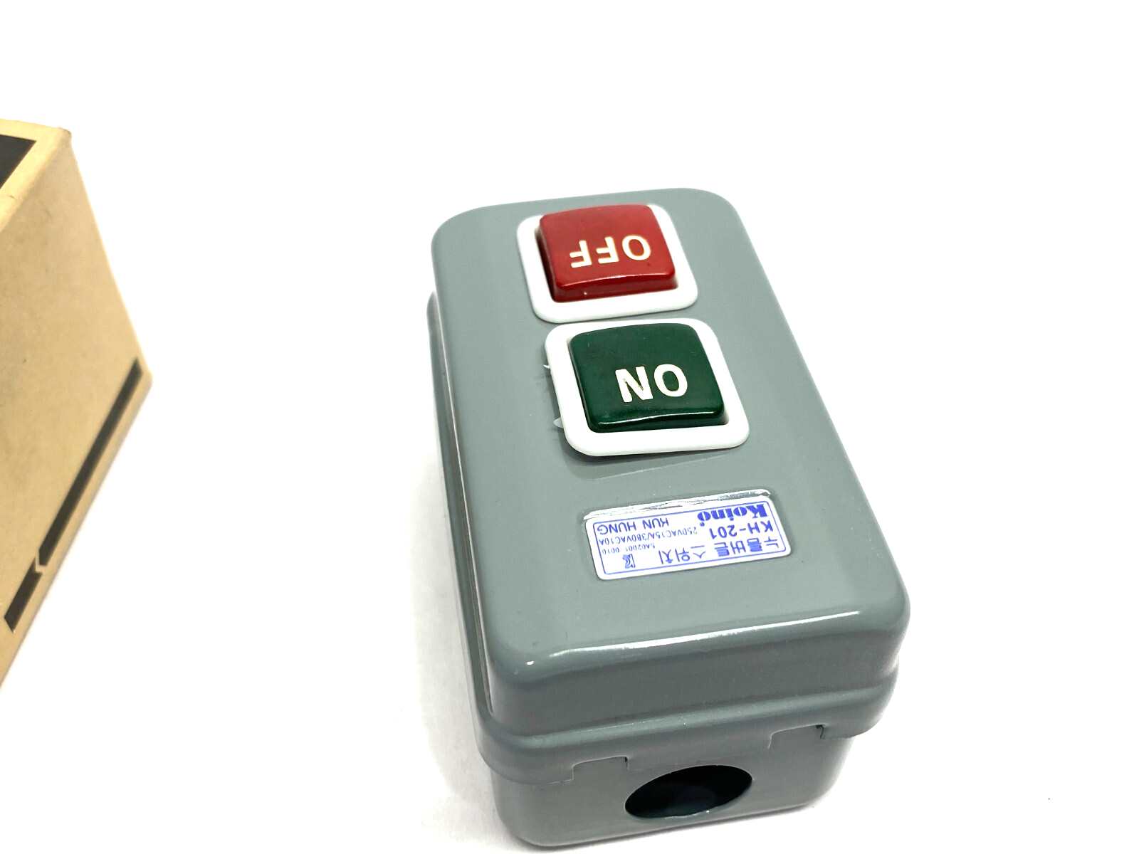 Koino KH-201 Pushbutton Switch Assembly On/Off 250VAC 15A, 380VAC 10A - Maverick Industrial Sales