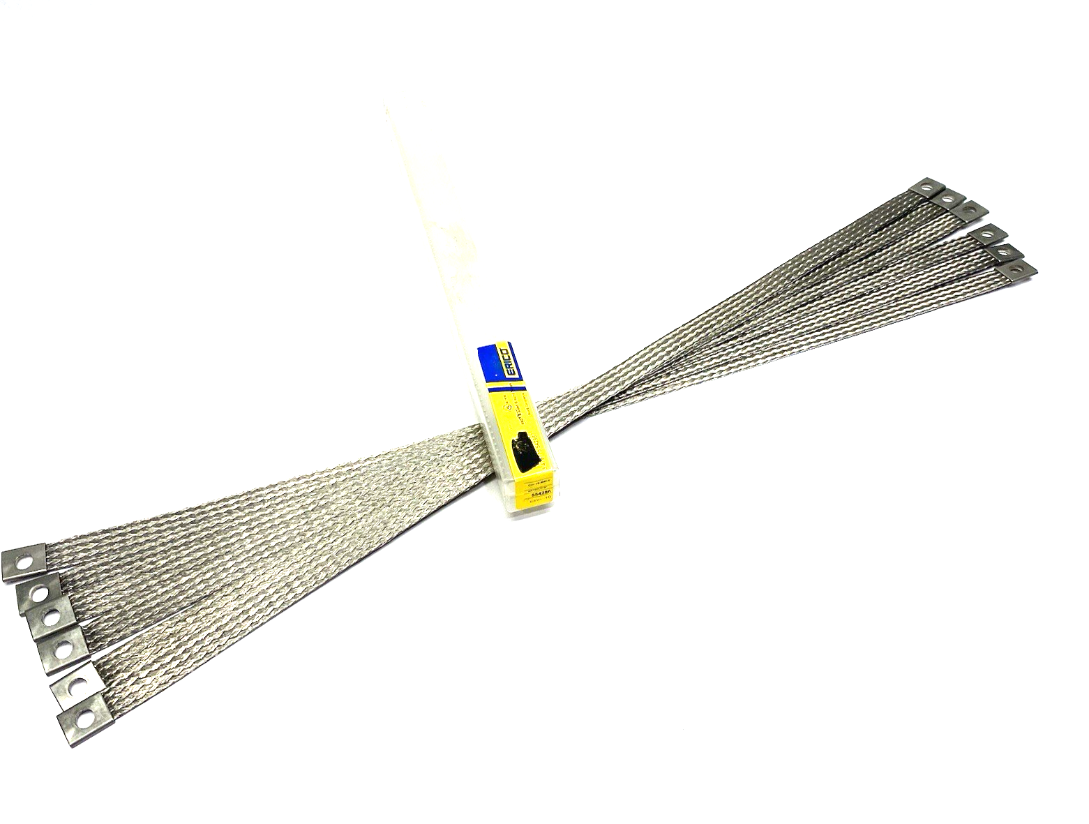 554286 | Erico nVent ERIFLEX Braided Grounding Strap Stainless Steel PKG OF 6 - New – Open box - Maverick Industrial Sales