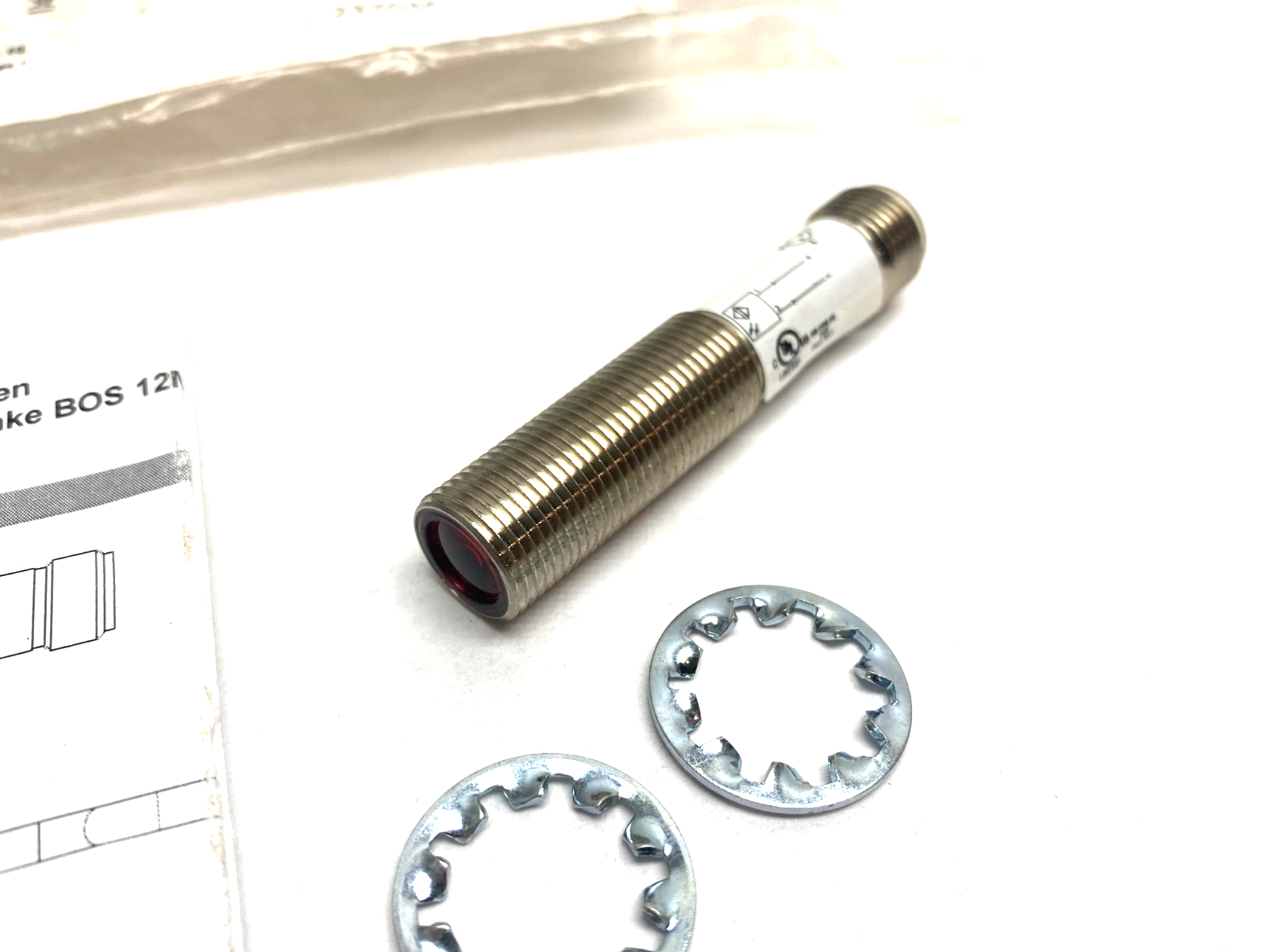 Balluff BOS01TW Cylindrical Through-Beam Photoelectric Sensor BOS 12M-X-RS10-S4 - Maverick Industrial Sales