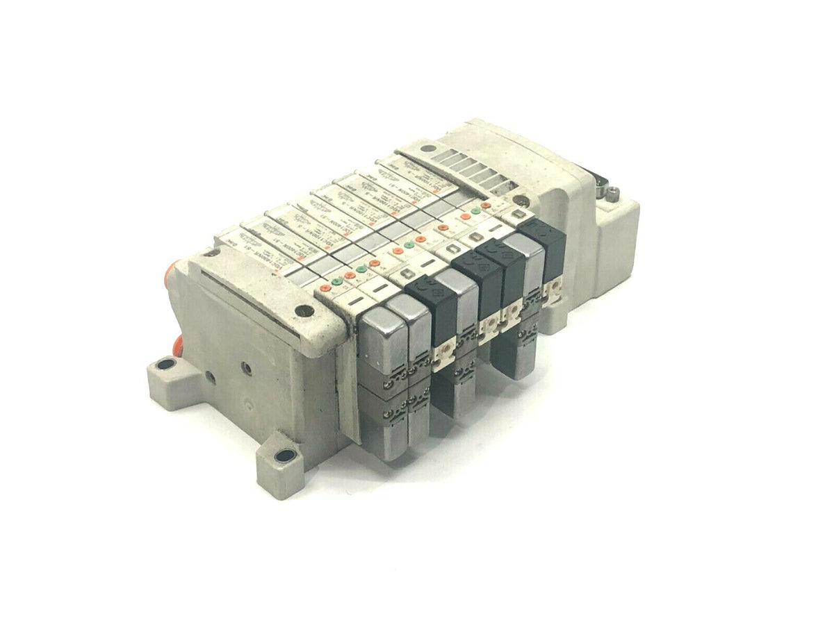 VV5QC11-08CMFD0-R | SMC Manifold Valve w/ Solenoids 0.7MPa 24VDC - Used - Maverick Industrial Sales
