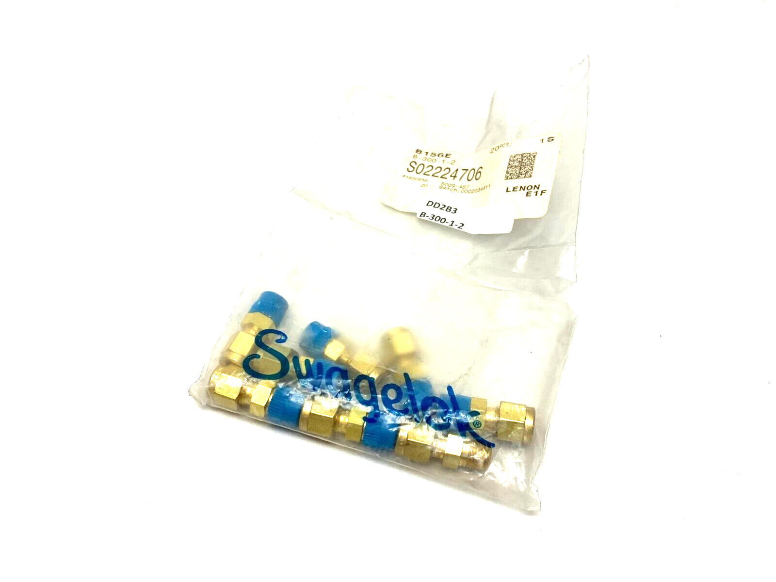 Swagelok B-300-1-2 Brass Compression Tube Fitting 3/16" Tube 1/8" MNPT PKG OF 8 - Maverick Industrial Sales