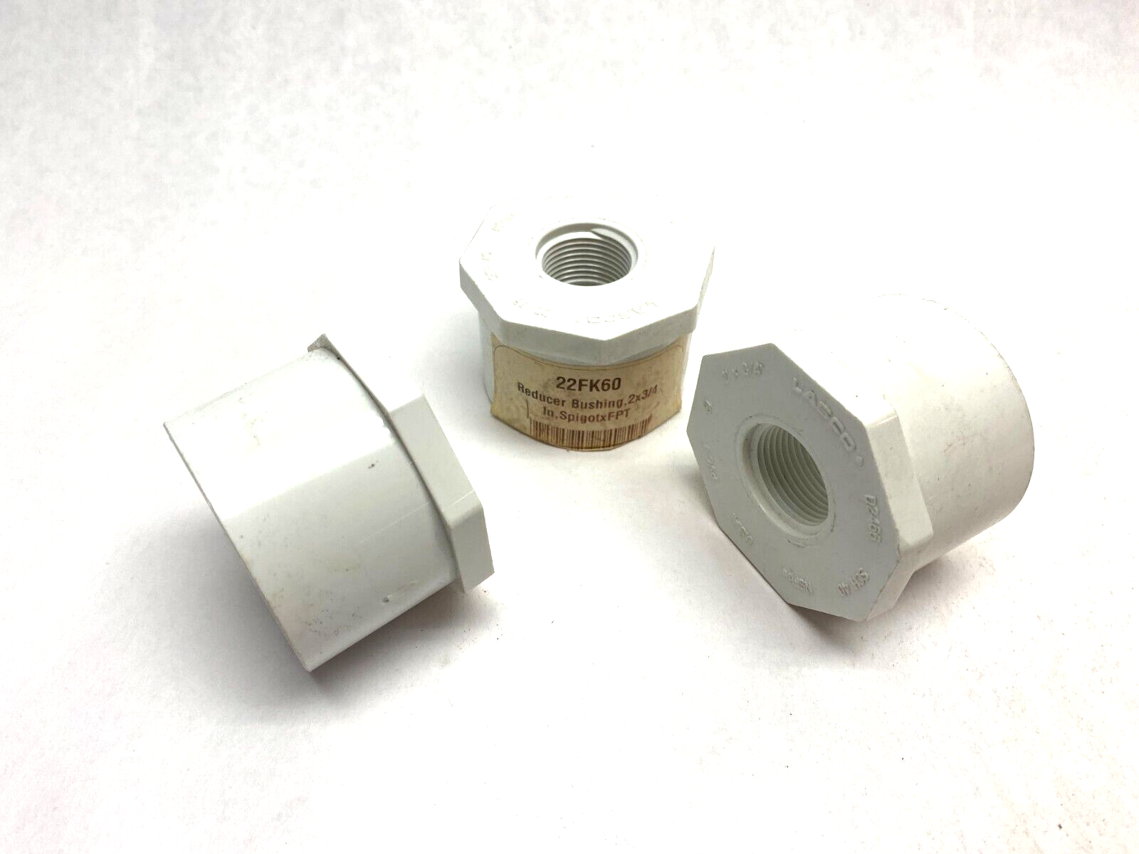 Lasco 22FK60 Reducer Bushing 2 x 3/4" Spigot x FNPT 438248 LOT OF 3 - Maverick Industrial Sales