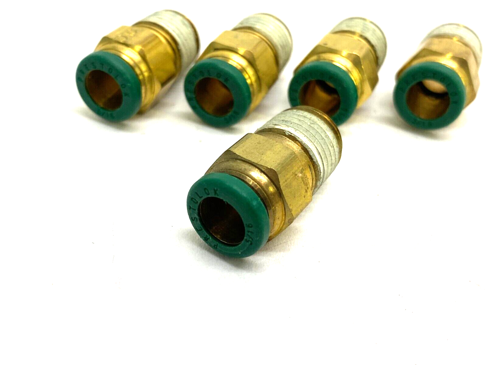 Parker W68PL-5-4 Prestolok Push-to-Connect Fitting 5/16" OD 1/4" NPT LOT OF 5 - Maverick Industrial Sales
