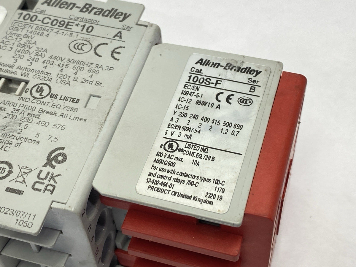 Allen Bradley 100S-C09EJ14BC Ser A Safety Contactor 9A 24VDC - Maverick Industrial Sales