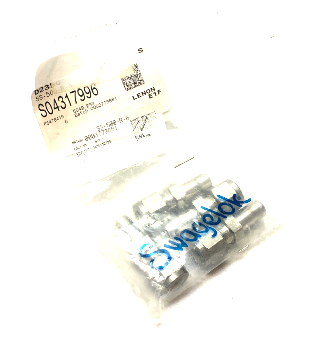 Swagelok SS-500-R-6 Stainless Steel Tube Reducer Fitting PKG OF 4 - New - Maverick Industrial Sales