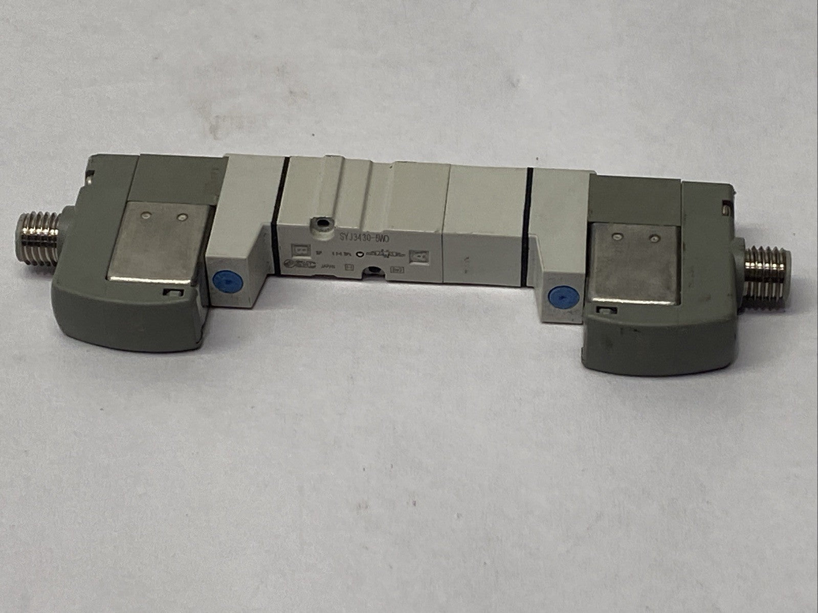 SMC SYJ3430-5WO Pneumatic Base Mount Double Solenoid Valve 24VDC - Maverick Industrial Sales