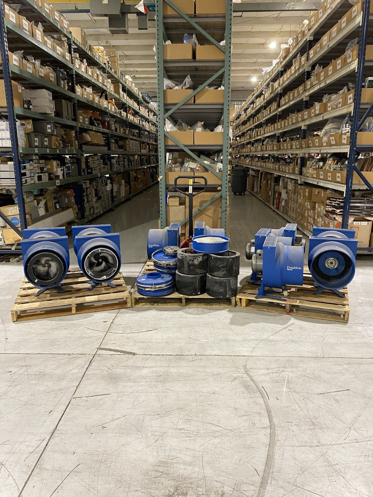 E-500 | Lot of 9 Donaldson Torit Centrifugal Mist Separator with Parts. For Repair - For parts or not working - Maverick Industrial Sales