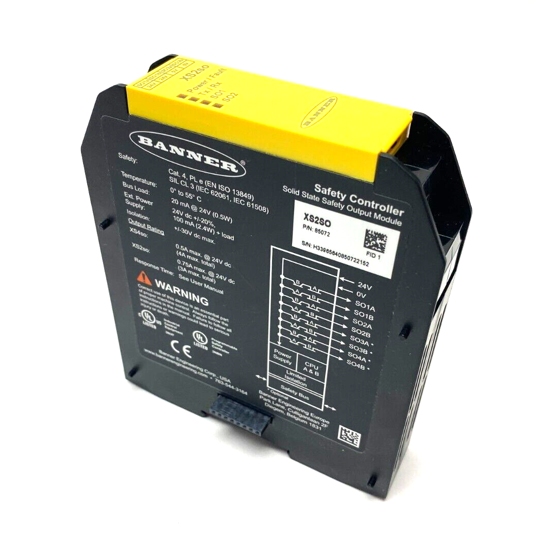 Banner XS2SO Dual-Channel Solid-State Safety Output Module 85072 - Maverick Industrial Sales