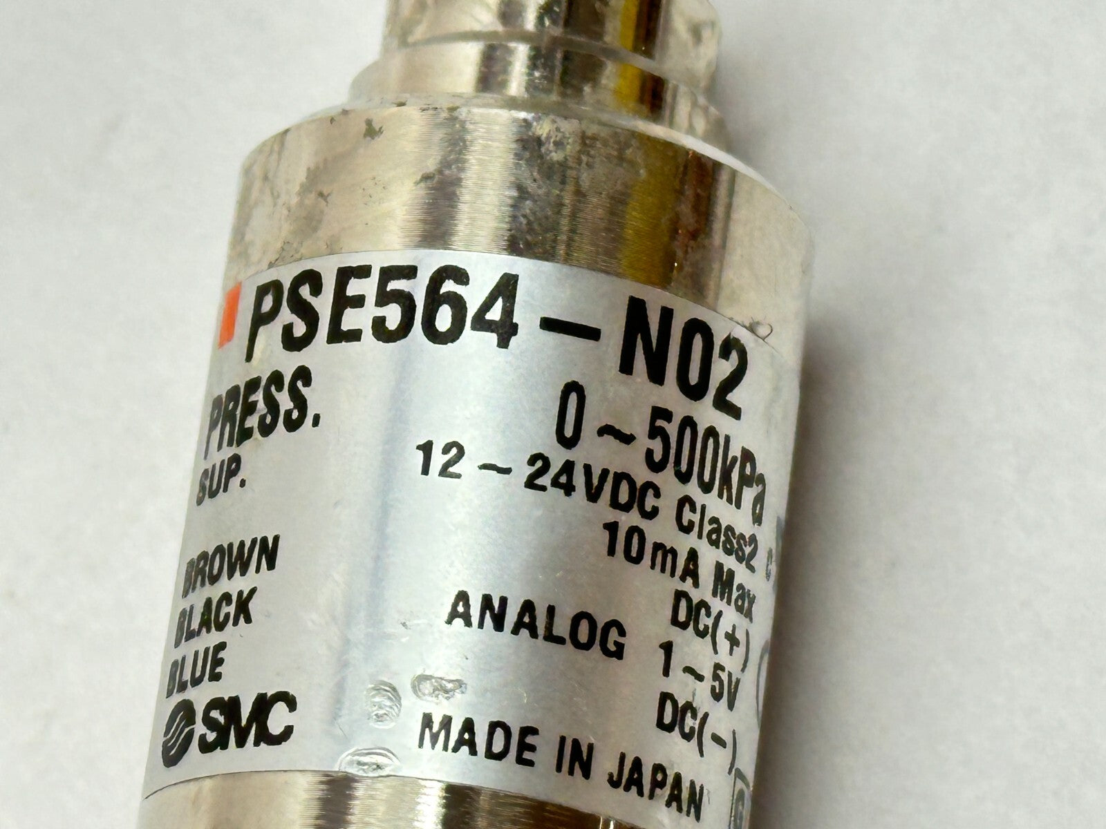 SMC PSE564-N02 General Fluid Switch/Pressure Sensor 0-500kPa 12-24VDC 1/4" NPT - Maverick Industrial Sales