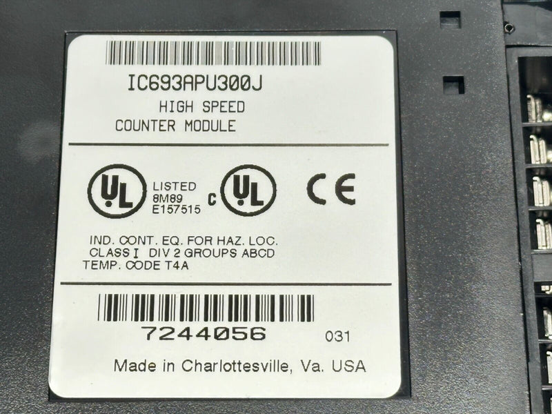 GE Fanuc IC693APU300J High Speed Counter Module 5/12/24VDC - Maverick Industrial Sales