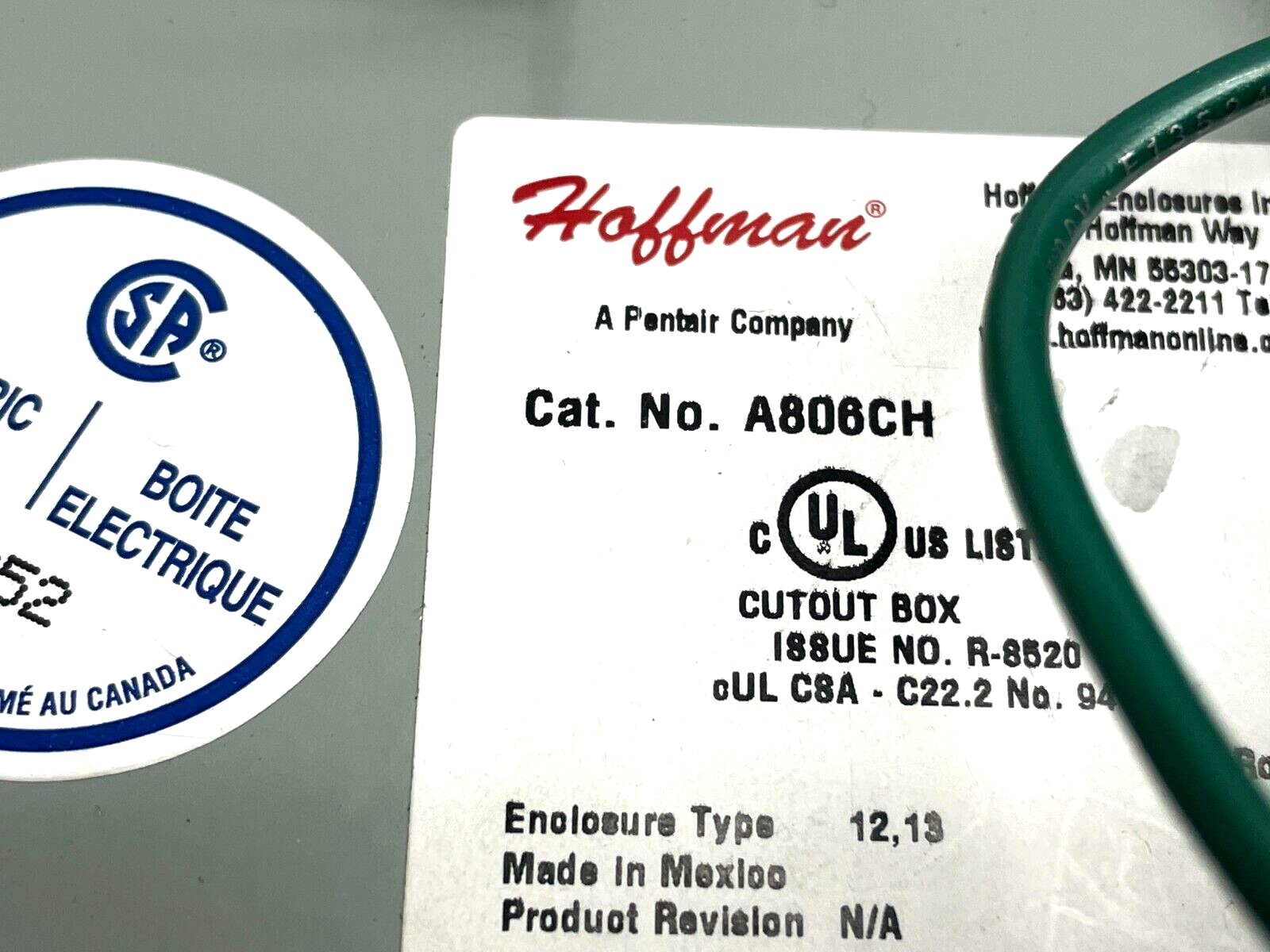 Hoffman A806CH Continuous Hinge Enclosure w/ Allen Bradley Pushbuttons - Maverick Industrial Sales