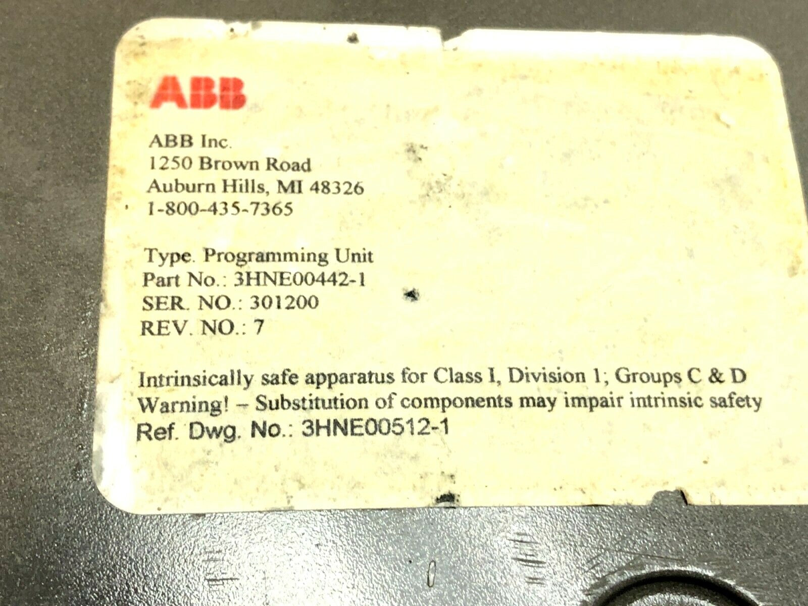 3HNE00442-1 | ABB Robot Teach Pendant REV 7 - Used - Maverick Industrial Sales