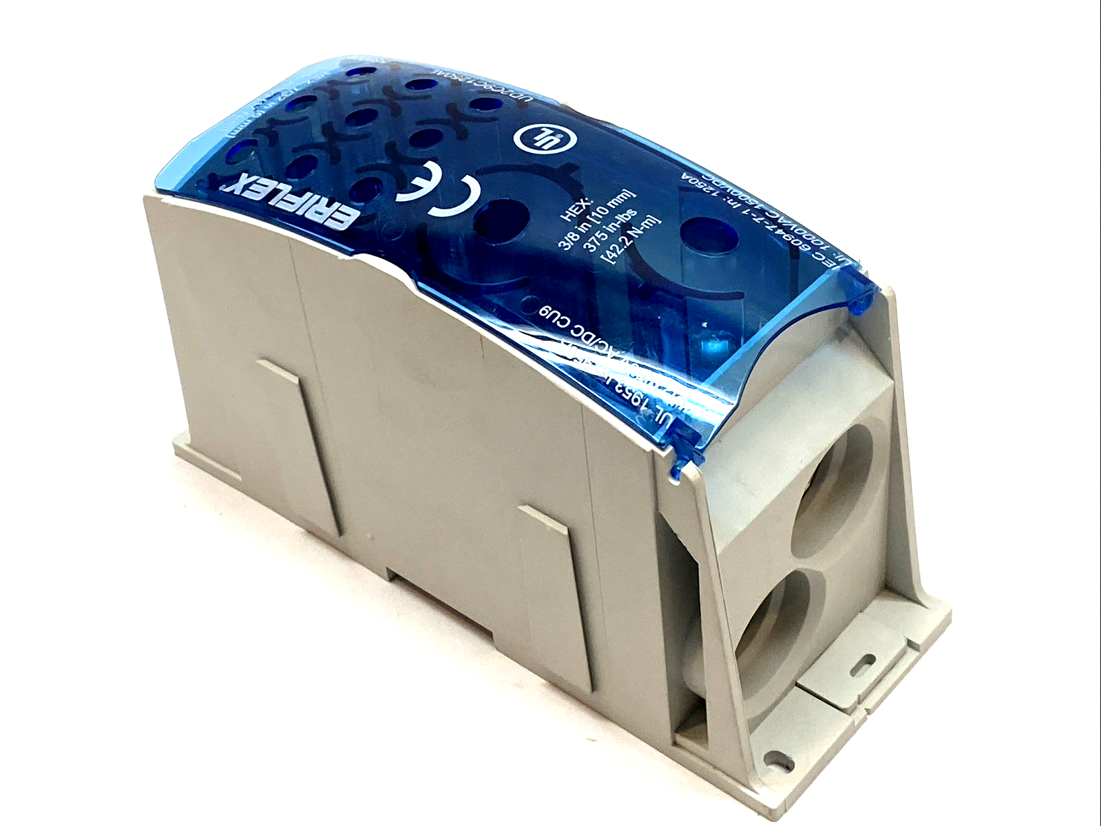 UD2C9C1250AL | Eriflex Distribution Block, 1250A IEC/950A UL, 2 Line, 9 Load - New – Open box - Maverick Industrial Sales
