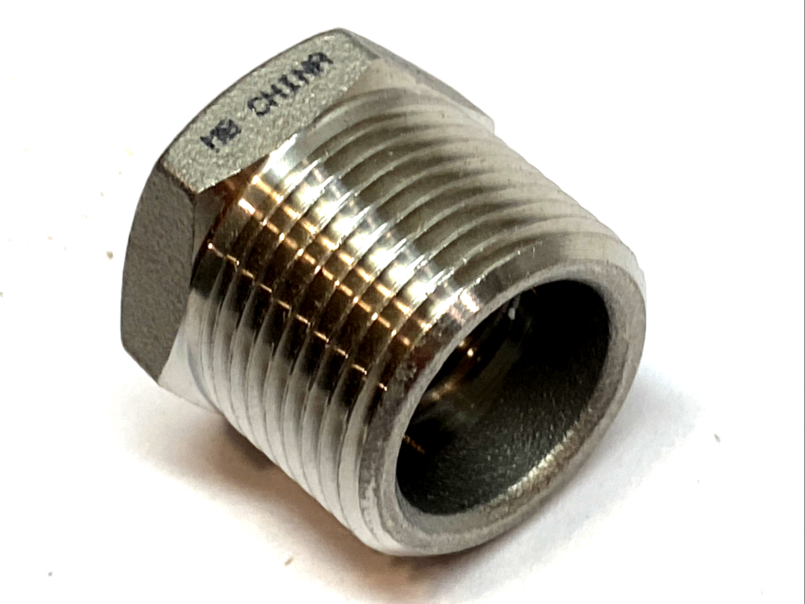 NPT Hex Reducing Bushing 3/4"x1/2" 304 Stainless Steel LOT OF 5 - Maverick Industrial Sales