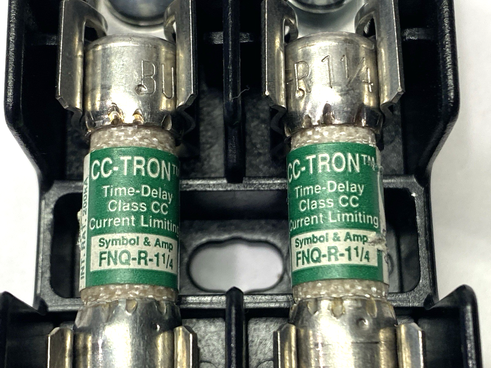 Bussmann BM6032S Fuse Block w/ x2 FNQ-R-1-1/4 Time-Delay CC-Tron Fuse - Maverick Industrial Sales