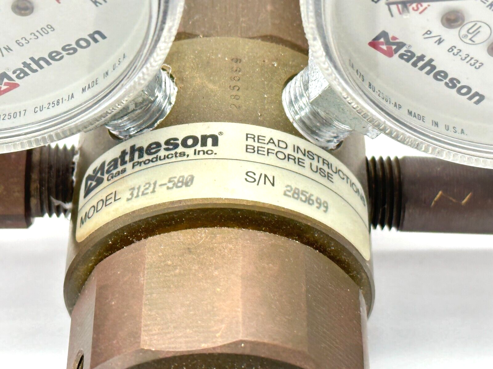Matheson 3121-580 Dual Stage High Purity Gas Regulator - Maverick Industrial Sales