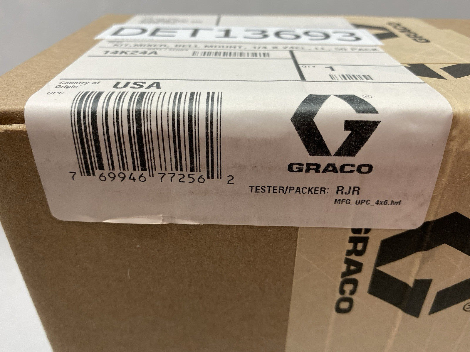 2001992 | Graco Kit, Mixer, Bell Mount, 1/4 X 24 El, 50 Pk UPC: 76994677256 - New - Maverick Industrial Sales