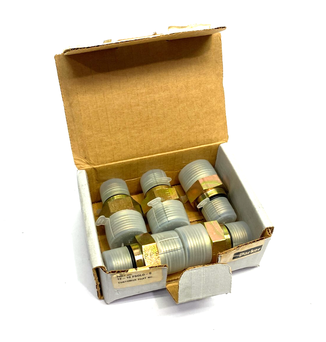 Parker 12-10 F5OLO-S Seal-Lok O-Ring Face Seal Straight Male Connector BOX OF 5 - Maverick Industrial Sales